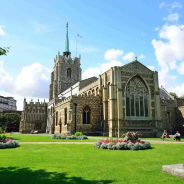 Chelmsford Cathedral, highlighted in Warm and Cosy's portfolio for storage heating solutions in the area.