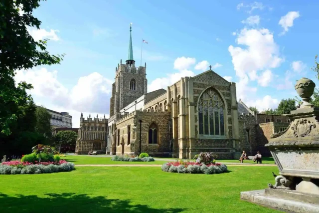 Chelmsford Cathedral, highlighted in Warm and Cosy's portfolio for storage heating solutions in the area.