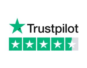 Trustpilot five-star rating graphic