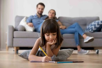 Happy family at home